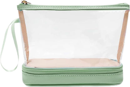 Gungtj Travel Backpack, Portable Transparent Makeup Holders, Cosmetic Storage Organizer, 8.66 x 3.54 x 6.3 Inches, Vanity Case For Traveling Needs, Toiletries Accessories, green, Please refer to