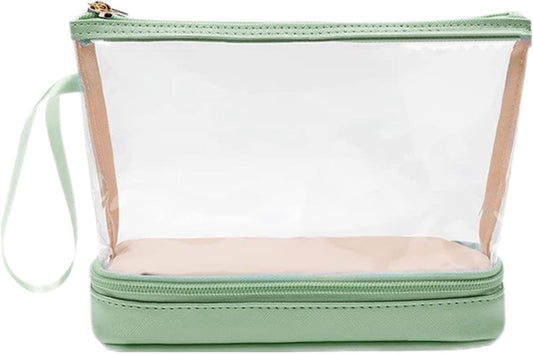 Gungtj Travel Backpack, Portable Transparent Makeup Holders, Cosmetic Storage Organizer, 8.66 x 3.54 x 6.3 Inches, Vanity Case For Traveling Needs, Toiletries Accessories, green, Please refer to