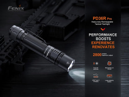 Fenix PD36R Pro Heavy-Duty Rechargeable Tactical Flashlight + Mini Lite Value Pack ** Canadian Edition
