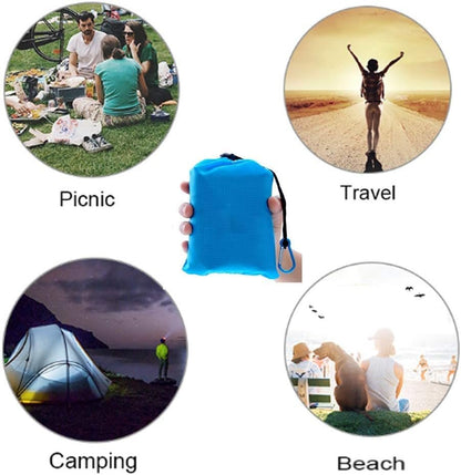 VASLON Beach Blanket 79 * 55inch, Sand Proof and Water Resistant, Pocket Picnic Blanket for Outdoor Travel Camping Festival Sports