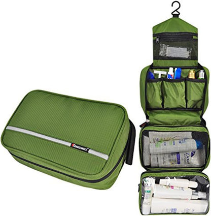 Relavel Cosmetic Pouch Toiletry Bags Travel Business Handbag Waterproof Compact Hanging Personal Care Hygiene Purse (army green)