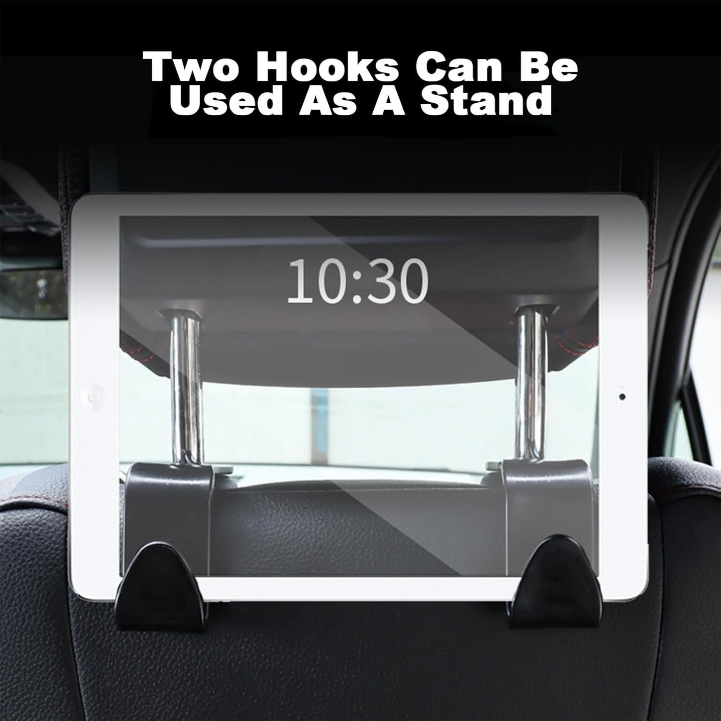 4 Pieces Car Accessories Interior, Car Accessories, Car Seat Hooks, Car Headrest Hooks, for Bags, Clothes, Umbrellas, Shopping Bags, Water Bottles (Black)