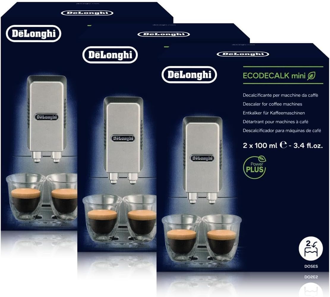 De'Longhi Eco Decalk Natural Coffee Machine Descaler (Pack of 6 x 100ml)