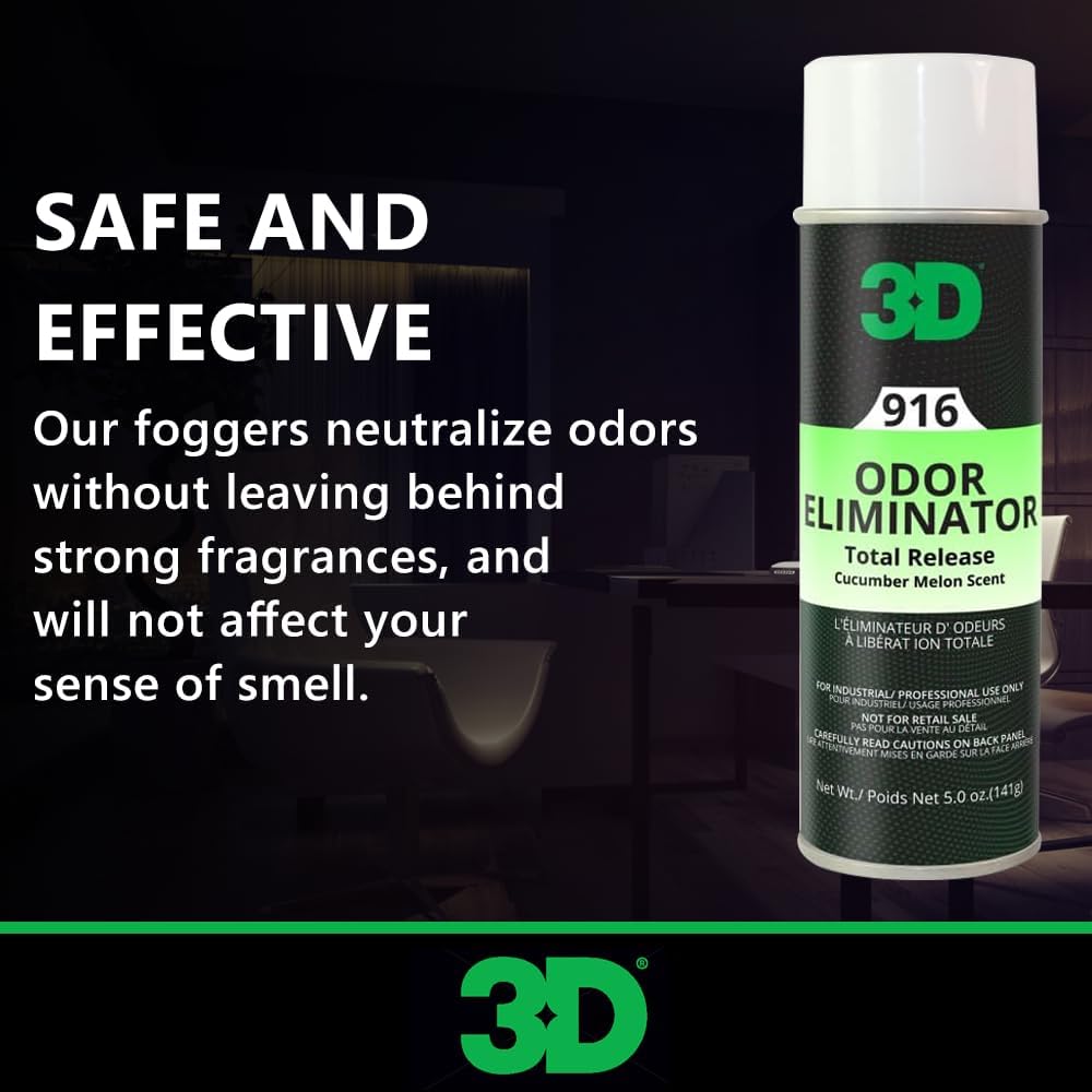 3D Odor Eliminator Total Release Fogger, Powerful Air Freshener and Odor Control, Aerosol Bomb Neutralizes Unwanted Smells in Home Office RV, Sea Breeze Scent, 5 oz