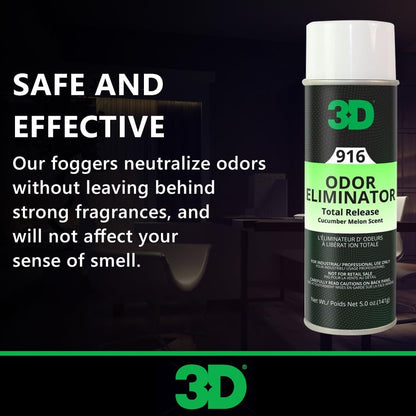 3D Odor Eliminator Total Release Fogger, Powerful Air Freshener and Odor Control, Aerosol Bomb Neutralizes Unwanted Smells in Home Office RV, Sea Breeze Scent, 5 oz