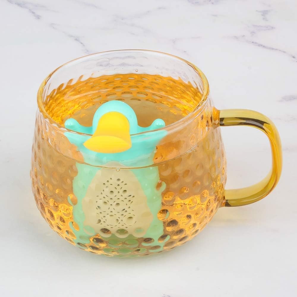 Silicone Tea Infuser Set for Loose Tea, Tomorotec Cute Animal Tea Strainer Duckbill (3 Pack)