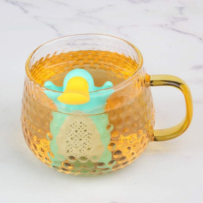 Silicone Tea Infuser Set for Loose Tea, Tomorotec Cute Animal Tea Strainer Duckbill (3 Pack)