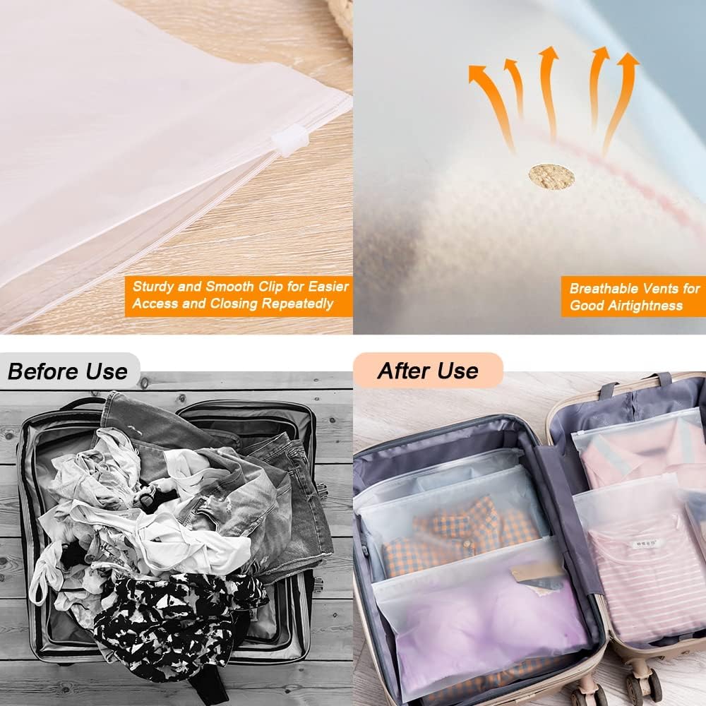 Dantolo 30 Pieces Travel Clothes Bags, Clothes Bags, Bags for Garments, Resealable Bags, Travel Useful Accessories