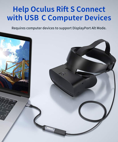 JSAUX USB C to DisplayPort Adapter 4K@60Hz, Type C to Display Port Cable Adapter Compatible with iPhone 16/15/Pro/Max/Plus, MacBook Pro Air, Surface Book, Dell XPS, Samsung Galaxy S24 S23 Note 20-Grey