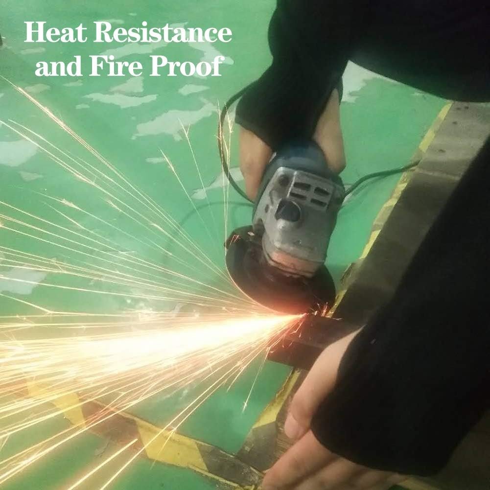 ReHaffe Kevlar Arm Sleeves Heat Resistant,19 inch Long Arms Safety Sleeve with Thumb Hole,Men Women Protective Arm Guards for biting Mechanic Work and Vehicles Fixing