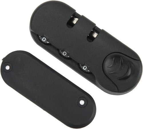 Luggage Lock 3 Digits Security Zinc Alloy Password Lock for Travel, Black Password Security Lock for Suitcases, Frosted Appearance