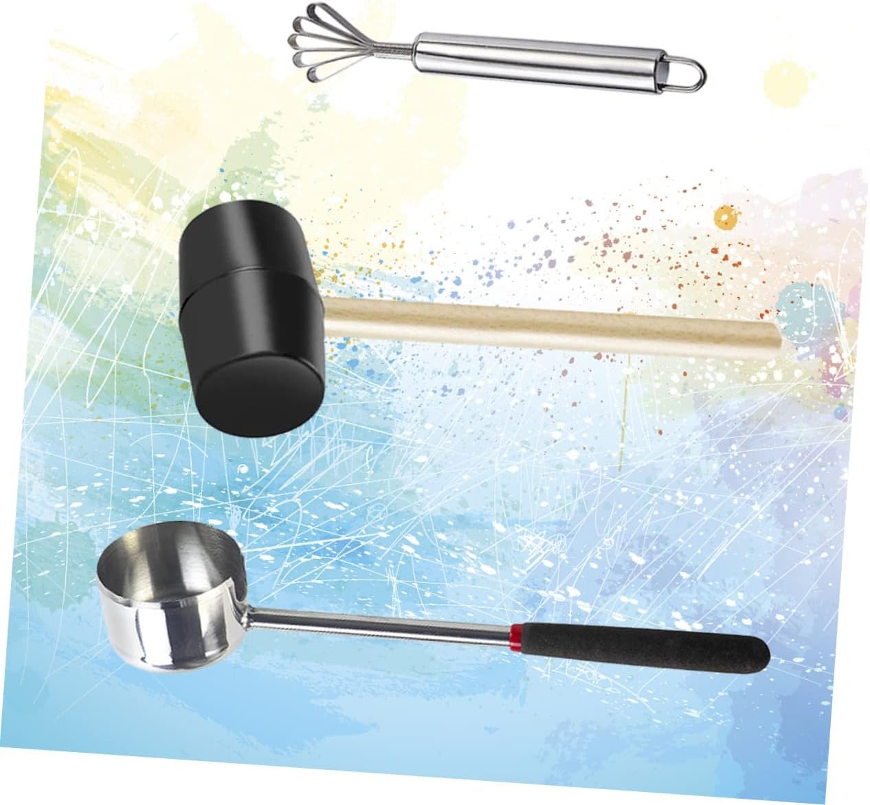 Cabilock Set Da 3 Pezzi Per Aprire Noci Utensile Per Aprire Lacqua Di Cocco Gadget Da Cucina in Acciaio Inossidabile Per Una Facile Rimozione Della Polpa Di Cocco.