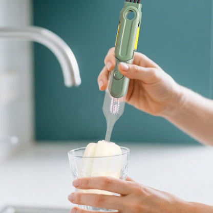 Cup Lid Cleaning Brush, Water Bottle Scrubber, 12,6 x 2,36 in Multifunctional Kitchen Tool, Groove Cleaner, Essential Washing Brush for Tumbler, Bottle, Cups