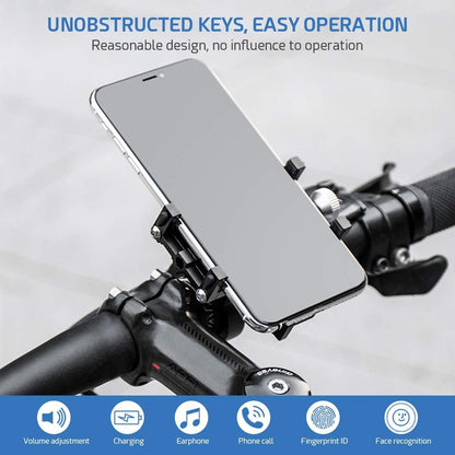 CIXMUS Bike Phone Holder Aluminum Universal Motorcycle Phone Holder for 3.5-6.5 inch Smartphone Mobile Phone Holder - Stable and Durable