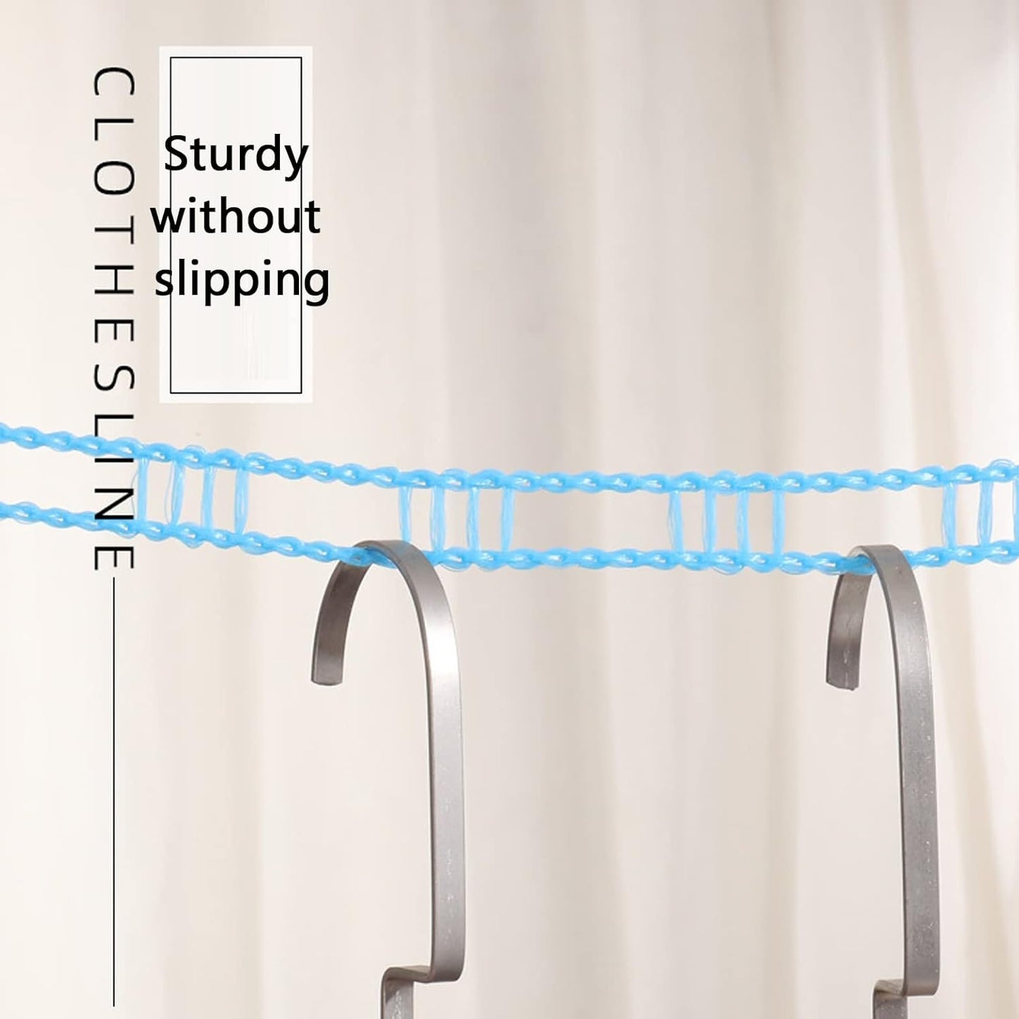 Aeixlum - (5M) Clothesline, Windproof Clothes Drying Rope, Portable Travel Clothesline, Adjustable for Indoor Outdoor Laundry Clothesline, Nylon Clothes Rope, Hanger for Camping Travel Home