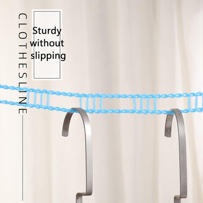 Aeixlum - (5M) Clothesline, Windproof Clothes Drying Rope, Portable Travel Clothesline, Adjustable for Indoor Outdoor Laundry Clothesline, Nylon Clothes Rope, Hanger for Camping Travel Home