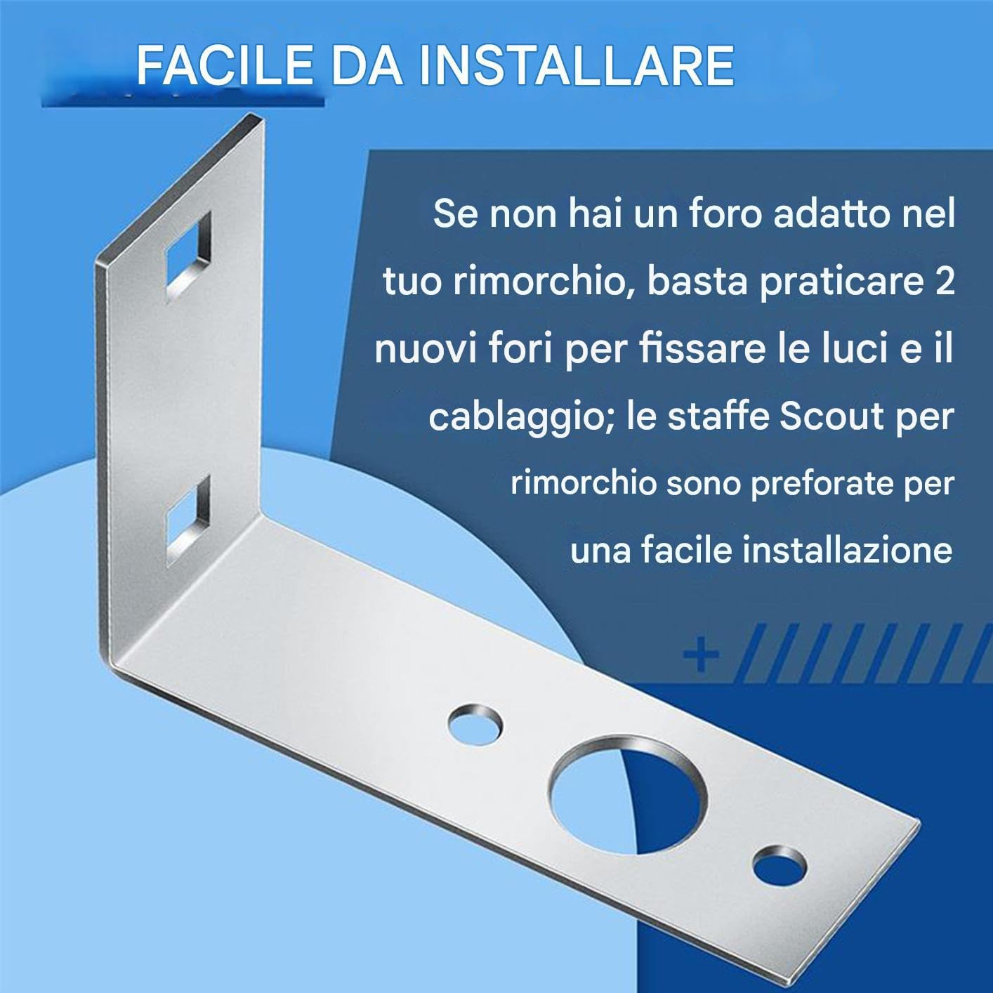 Qzdtue Trailer Light Bracket, Tail Lamp Mount, L Shape Metal Rack, Two-Piece Holder Set, 4.49x2.99x1.5 inches, Support Frame, Transport Accessory for Vehicle, Truck, Boat, Marine