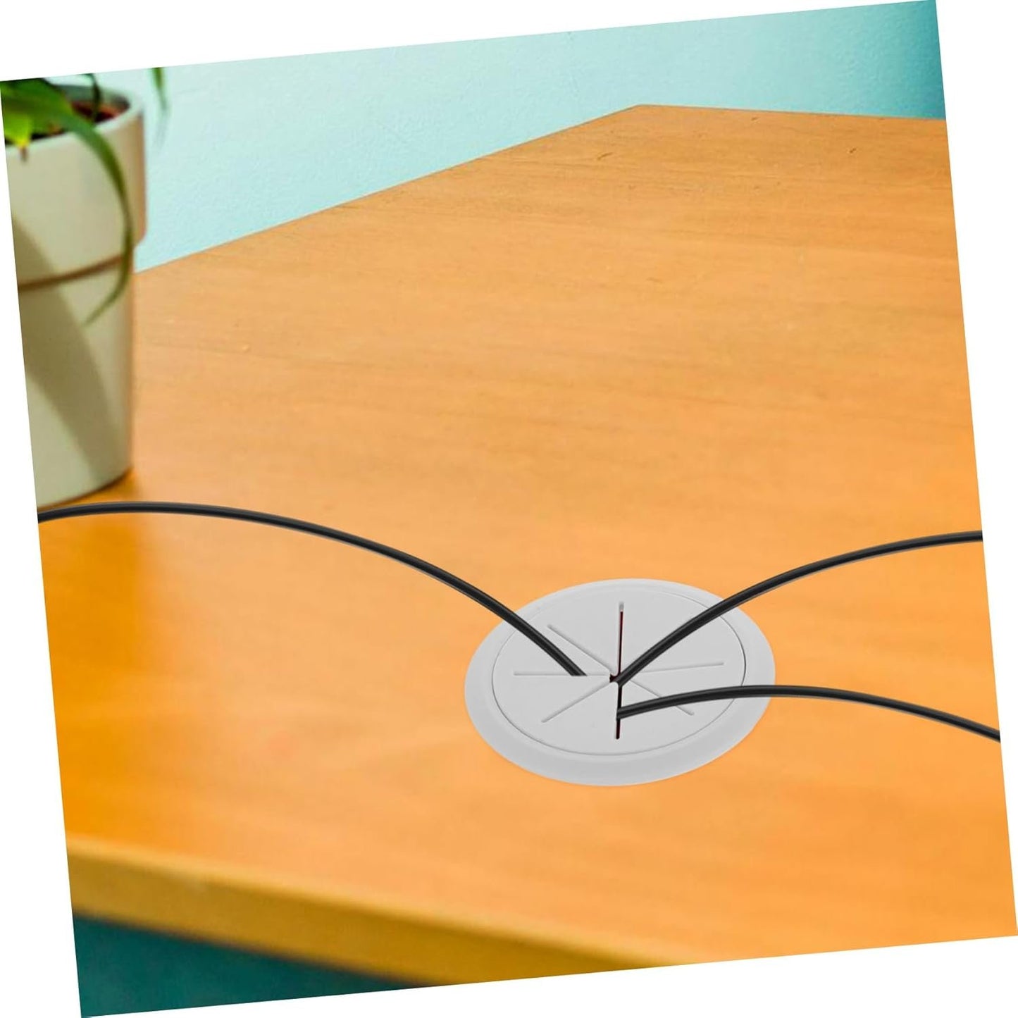 Veemoon 4Pcs Desktop Cable Hole Cover Grommet for Wire Management Durable Cord Hole Plug for Office and Home Desks Sleek Design for Neat Workspace Organization