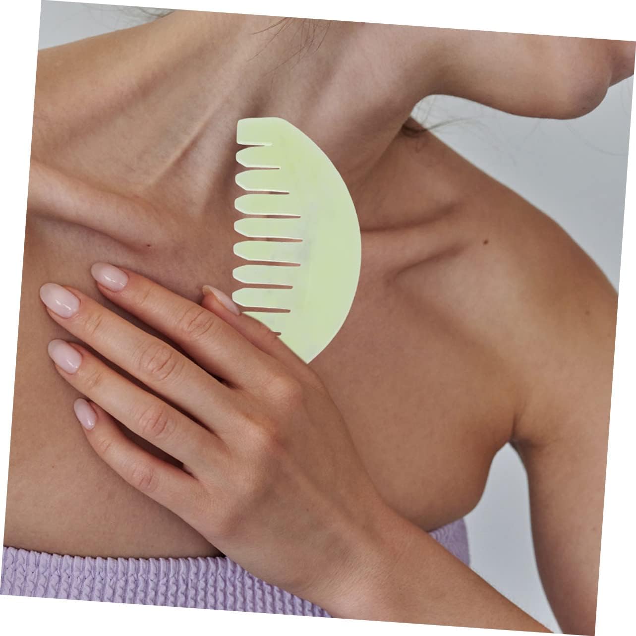 Ipetboom 2Pcs Jade Scalp Massage Comb Jade Combs for Relaxation and Muscle Relief Unique Design for Scraping Promote for Daily Use