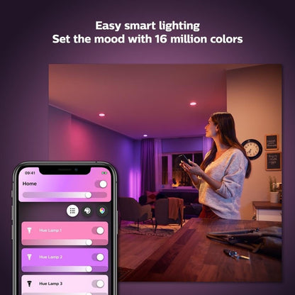Philips Hue White and Color Ambiance Extra Bright High Lumen Dimmable LED Smart Retrofit Recessed 6" Downlight Compatible with Amazon Alexa Apple HomeKit and Google Assistant, 1-Pack