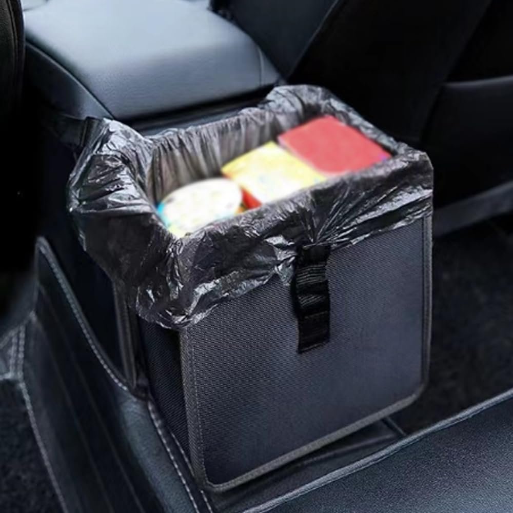 Foldable Car Trash Can,Multifuntional Car Waste Basket,Hanging Garbage Bin with Large Capacity,Waterproof Leakproof Car Garbage Can Bag,Storage Organizer Trash Bin for Car Accessories Interior