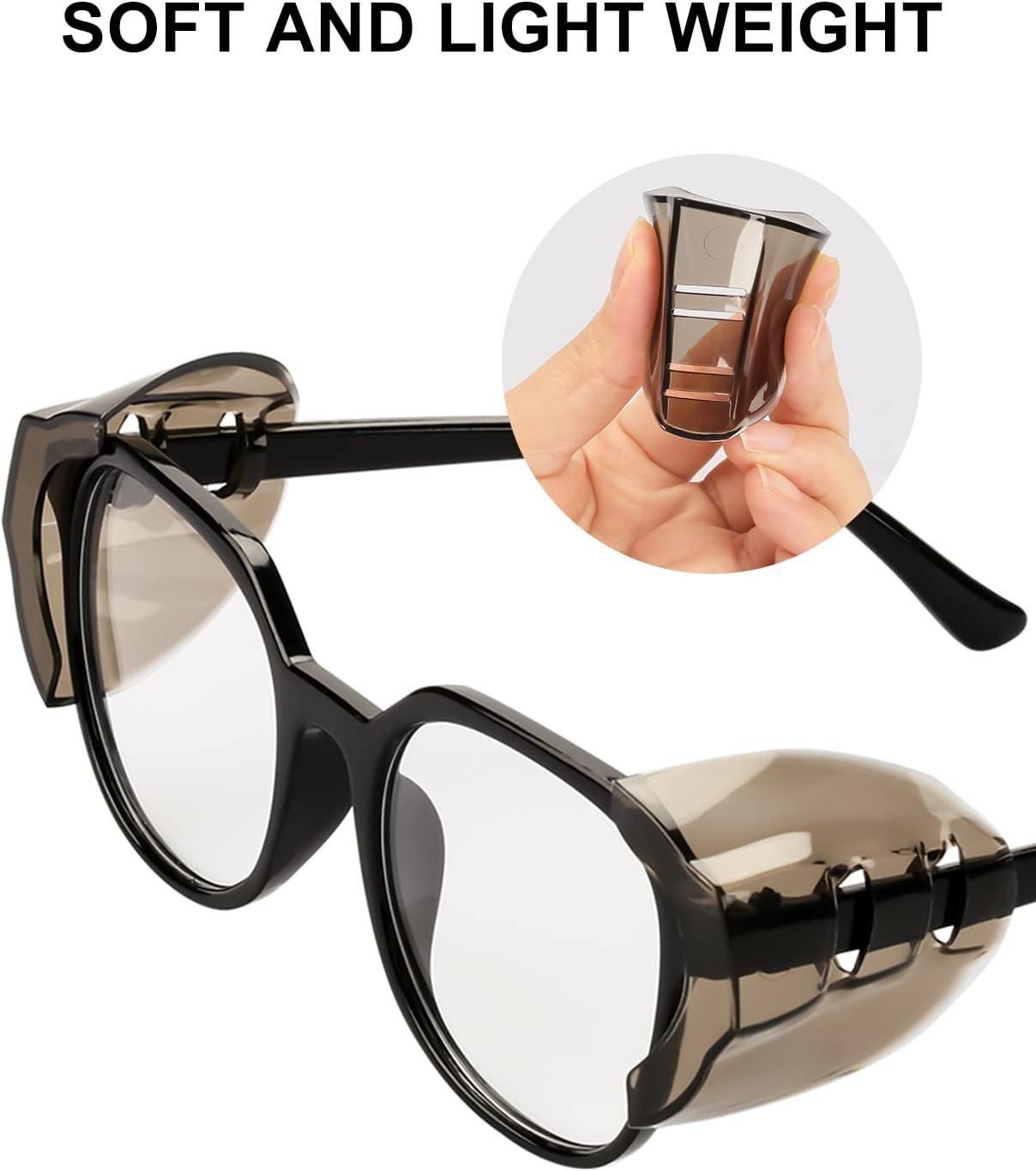 YunTuo 2/4 Pairs Eye Glasses Side Shields for Prescription Glasses - Fits Small to Medium Eyeglasses