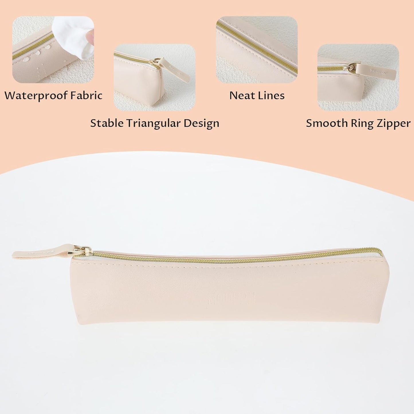 2 Pcs Small Makeup Bag Waterproof Zipper Cosmetic Bag Portable Leather Pouch Lipstick Coin Purse Case Travel Makeup Accessories Storage Cute Cosmetic Brush Organizer for Women Girls