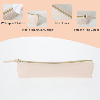 2 Pcs Small Makeup Bag Waterproof Zipper Cosmetic Bag Portable Leather Pouch Lipstick Coin Purse Case Travel Makeup Accessories Storage Cute Cosmetic Brush Organizer for Women Girls