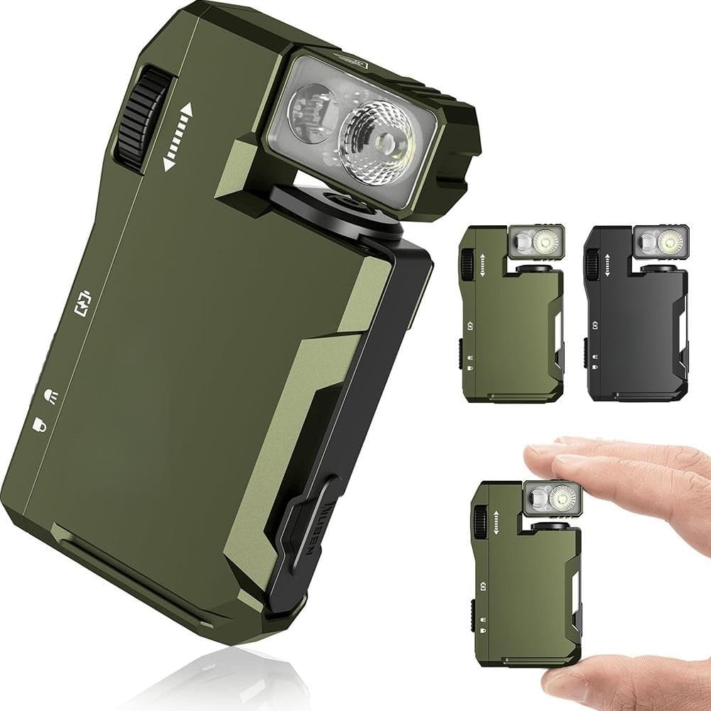 G5 EDC Flashlight- 400 Lumens Super Bright,3 Modes Rechargeable Pocket Size,Portable Rotation Magnetic Keychain Flashlight,for Outdoor,Camping Everyday Carry (Black)