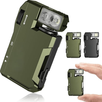 G5 EDC Flashlight- 400 Lumens Super Bright,3 Modes Rechargeable Pocket Size,Portable Rotation Magnetic Keychain Flashlight,for Outdoor,Camping Everyday Carry (Black)