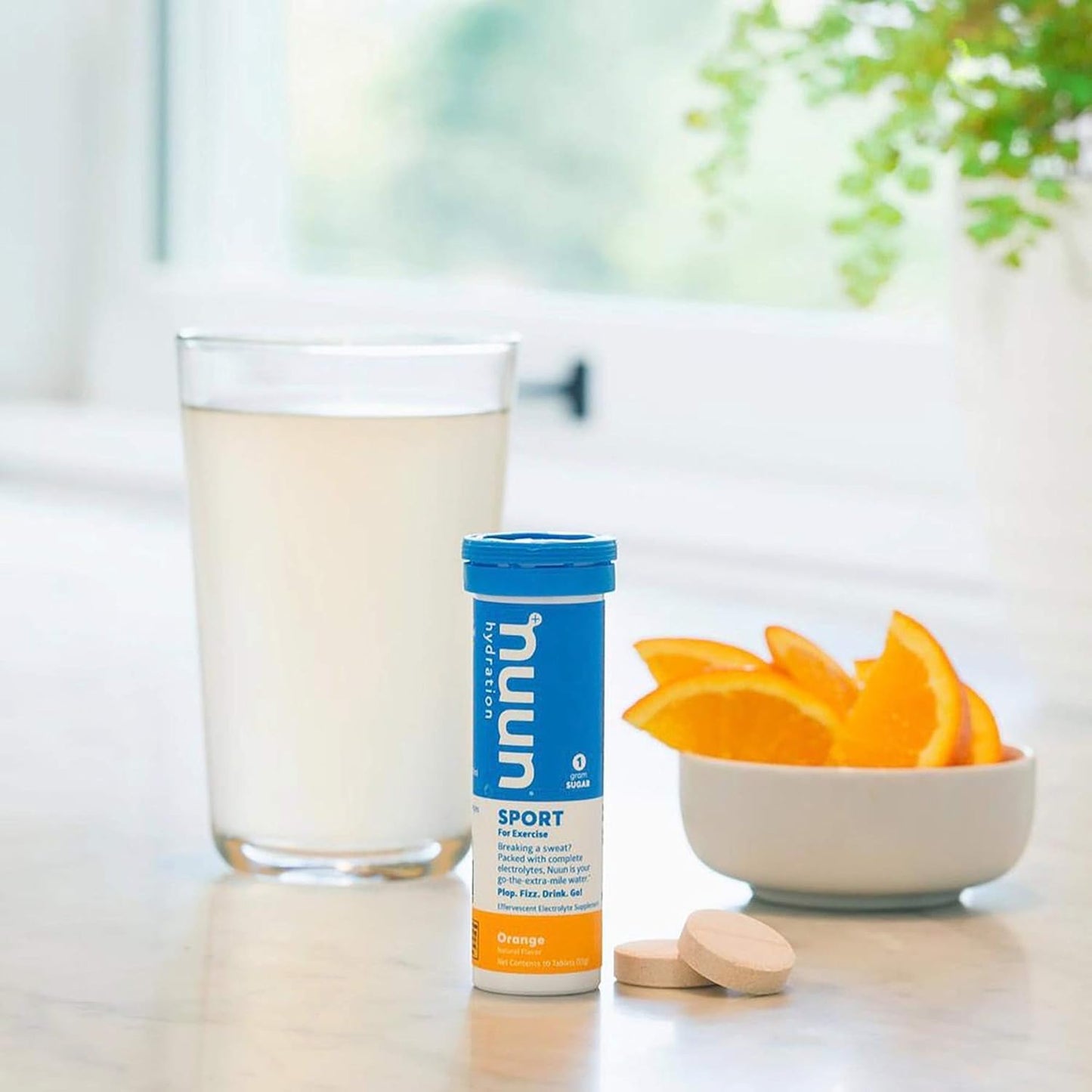 Nuun Sport: Orange Electrolyte Enhanced Drink Tablets (6 Tubes of 10 Tabs) Previously Nuun Active