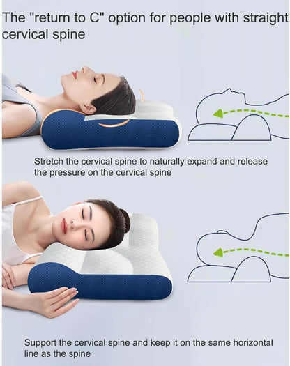 Ergonomic Pillow Neck Pain, Sleep Enhancing Cervical Support Comfort, Ergonomic Cervical Memory Foam and Support Pillow for Side Back Sleeping (Army Green)