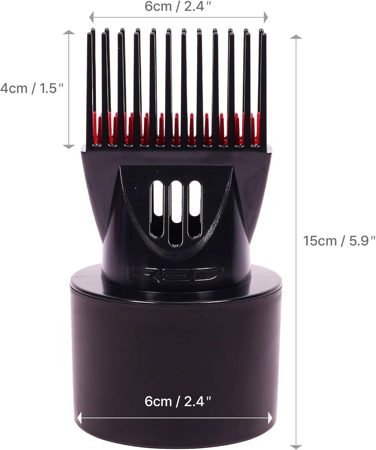 Red by Kiss Universal Detangling Blow Dryer Hair Styling Pik – Compatible with all Hair Dryers