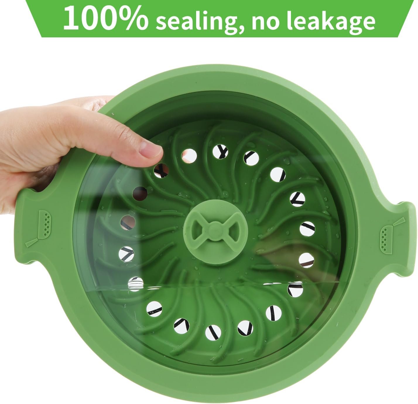 Collapsible Silicone Microwave Cookware Cooker Steamer for Cooking with Lids, 0.8L Glass Food Storage Container Sealed Bowl Mixing Bowls 2pc Set BPA Free