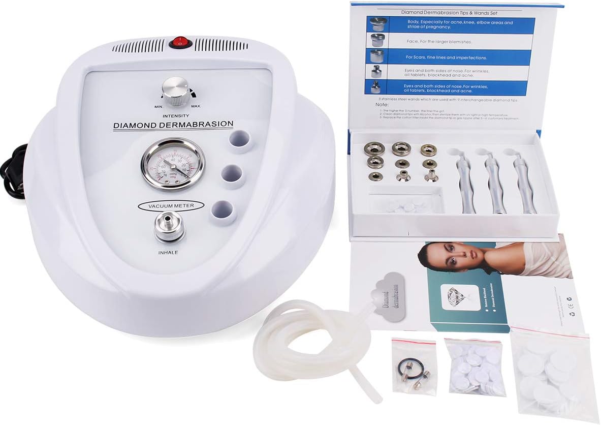 Diamond Microdermabrasion Machine, Yofuly 65-68cmHg Suction Power Professional Dermabrasion, Home Use Facial Skin Care Equipment