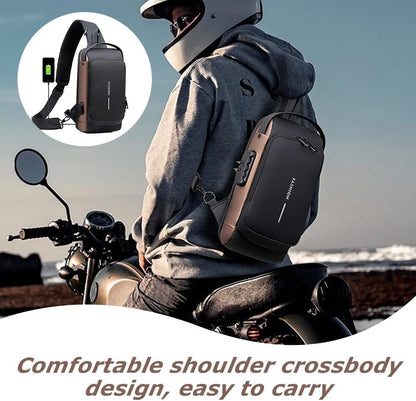 USB Charging Crossbody Bag with Durable Material, Anti Theft Lightweight Shoulder Backpack, Portable Shoulder Sling Bag, Adjustable Sling Tactical Bag for Outdoor Hiking Walking Biking Travel Cycling