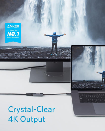 Anker USB C to HDMI Adapter (4K@60Hz), 310 USB-C Adapter (4K HDMI), for MacBook Pro, MacBook Air, Pixelbook, XPS, and More (Compatible with Thunderbolt 3 Ports)