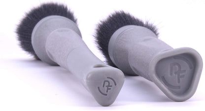 Detail Factory - TriGrip Ultra-Soft Detailing Brush Set - Scratch-Free Cleaning for Exterior, Interior Panels, Emblems, Badges, Gauges, Infotainment Screen - Grey