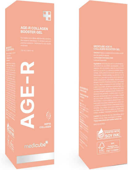 Medicube Age-R Collagen Booster Gel Serum for Skin Care Devices - Filled With Collagen Radiance Capsules - Visible Skin Elasticity and Moisturizing Care - Hypoallergenic Korean Skin Care