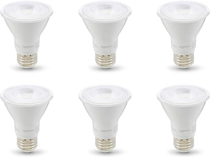 Amazon Basics 50W Equivalent, Warm White, Dimmable, 10,000 Hour Lifetime, PAR20 LED Light Bulb | 6-Pack