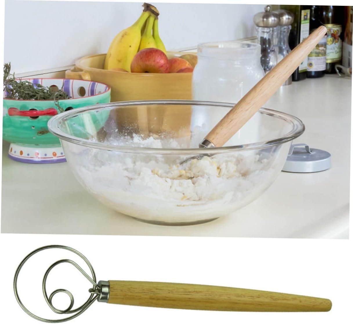 DECHOUS 2 Pz impastatrice per impasto cucine etamina cucina miscelatore kitchen gadgets sbattitore mixer impastatrici strumento da cucina utensili manuali per alimenti Di legno