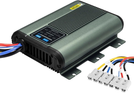 ATEM POWER 12V 25A DC to DC Battery Charger with Solar Input MPPT Controller for Lead Acid, AGM, Gel, Calcium, LiON Batteries, Multiple Protection Design On-Board Charger