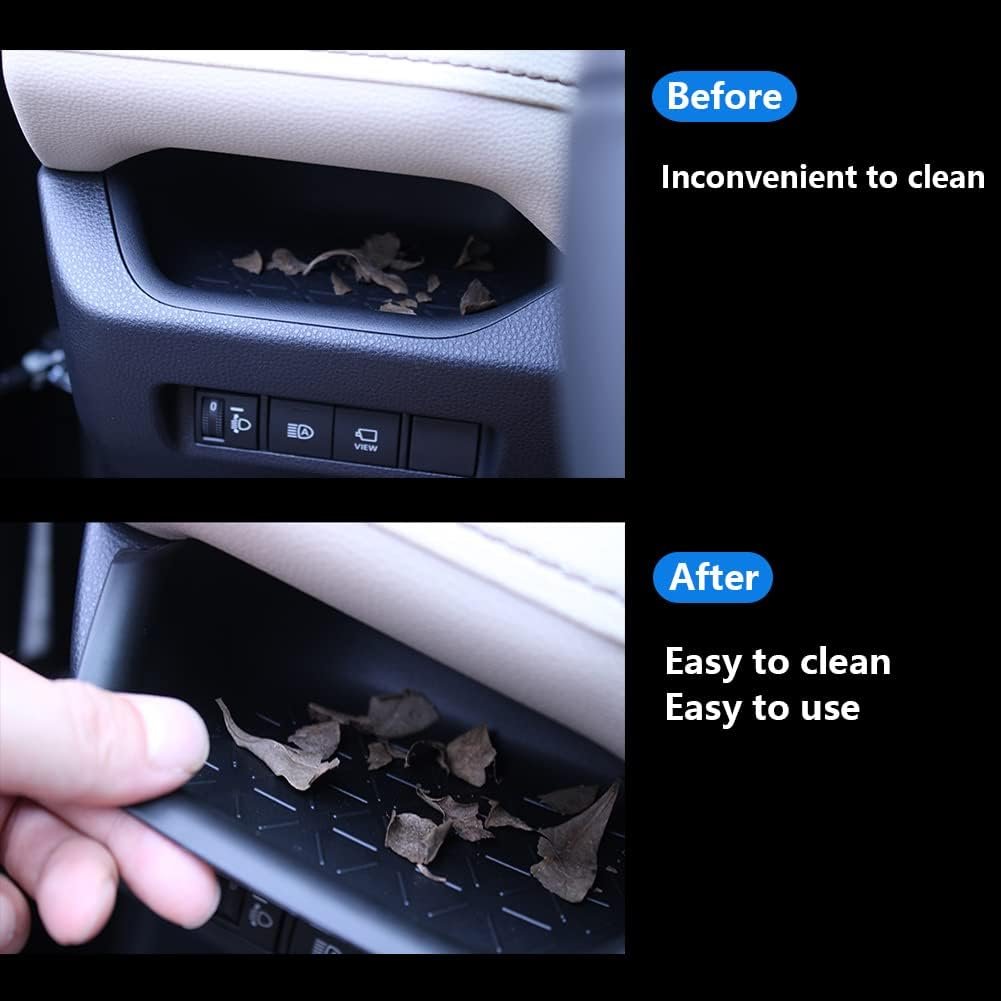 CUCHIYUN Driver Storage Box Organizer Mat Driver's Interior Insert Tray Center Console Organizer Tray Compatible with Toyota RAV4 2022 Accessories 2021 2020 2019 - Non-Slip Anti-Dust