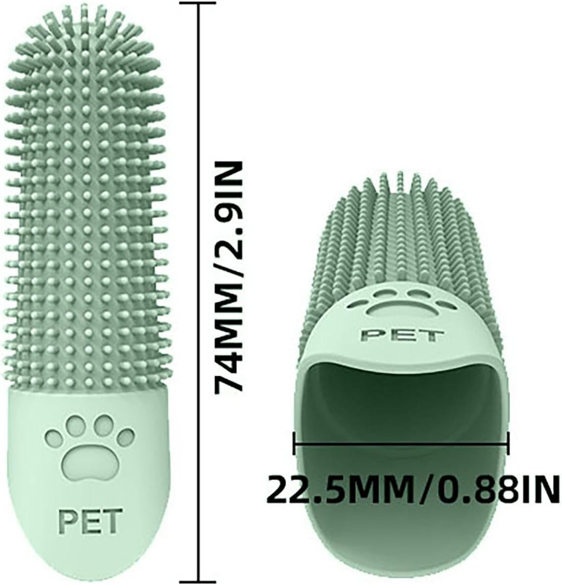 Dog Teeth Cleaning Brush - Silicone Dog Toothbrush Kit | Pet dentall Care | Soft Bristle Finger Brush For Cats & Dogs, Puppy Toothbrush For Oral Hygiene, Pet Grooming Supplies For Small Animals