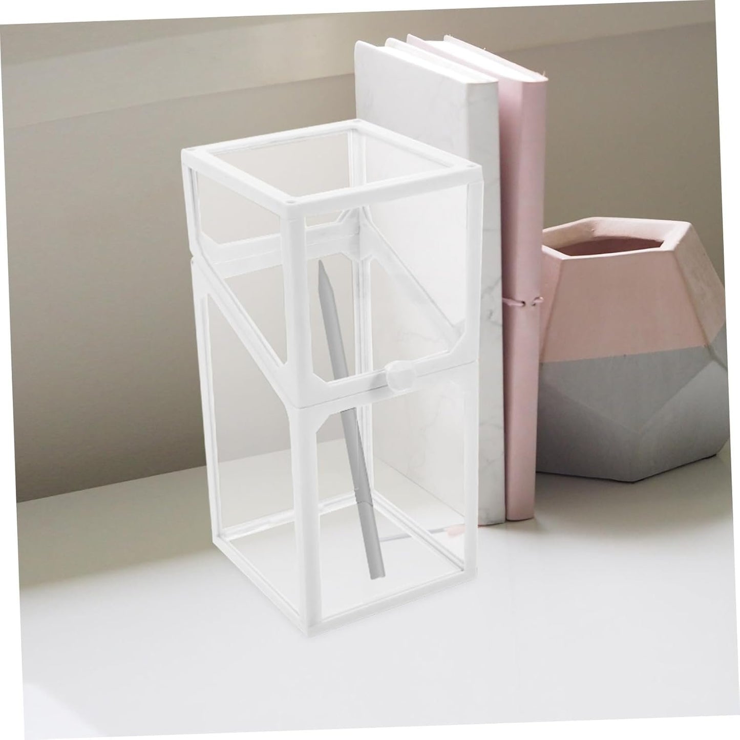 DOITOOL Clear Pencil Box Organizer Capacity Desk Storage Container for School Supplies Transparent Plastic Pencil Case with Lid for Efficient Workspace Organization