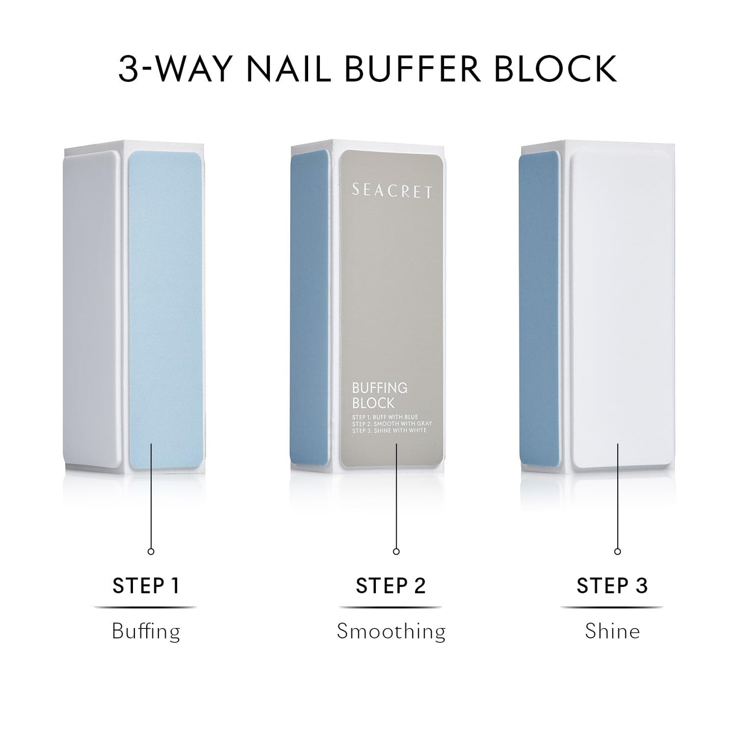 SEACRET NAIL CARE COLLECTION: Dead Sea Mineral Fingernail & Toenail DIY Salon Manicure Treatment Set with File, 3-Way Buffer Block for Shine, 1 Oz Cuticle Oil, & 6.8 Oz Body Lotion Kit