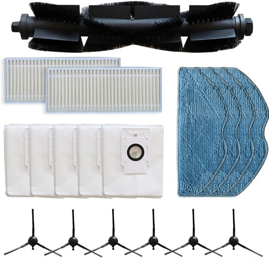 Cleaning Essentials Spazzole laterali, panni per mocio e sacchetti per la polvere compatibili con aspirapolvere 360 per Botslab S8 Plus