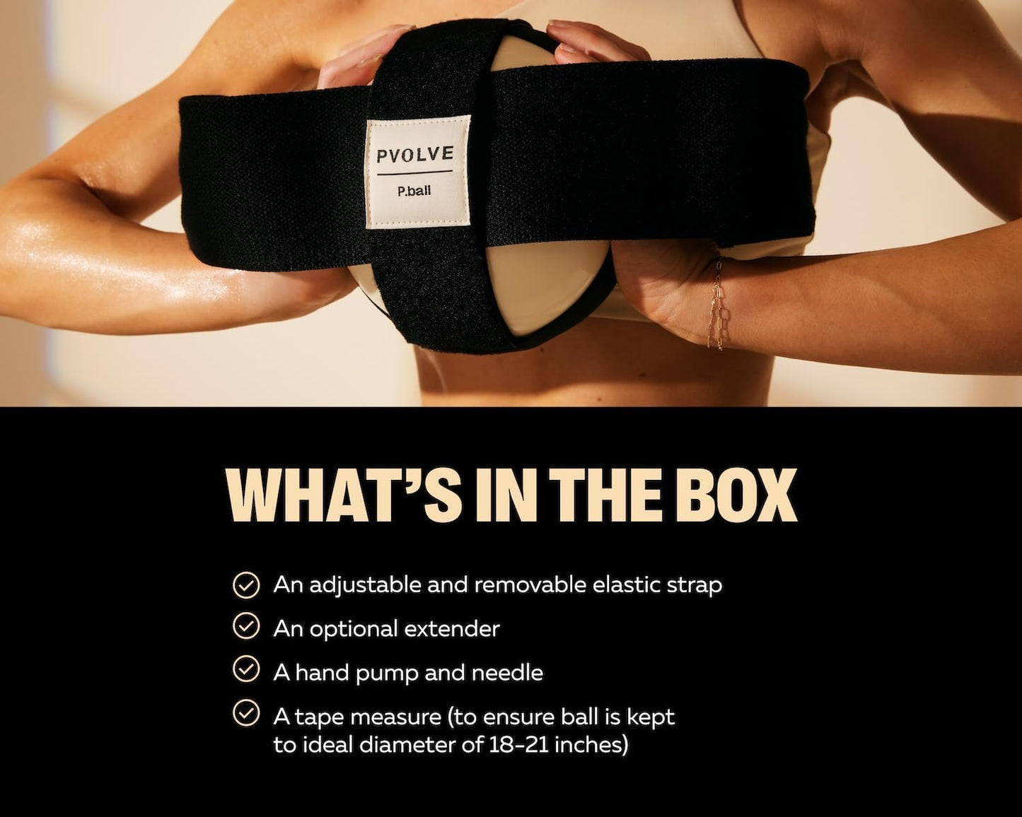 PVOLVE P.Ball- Home Gym Fitness Equipment to Exercise The Glutes and Tone The Thighs