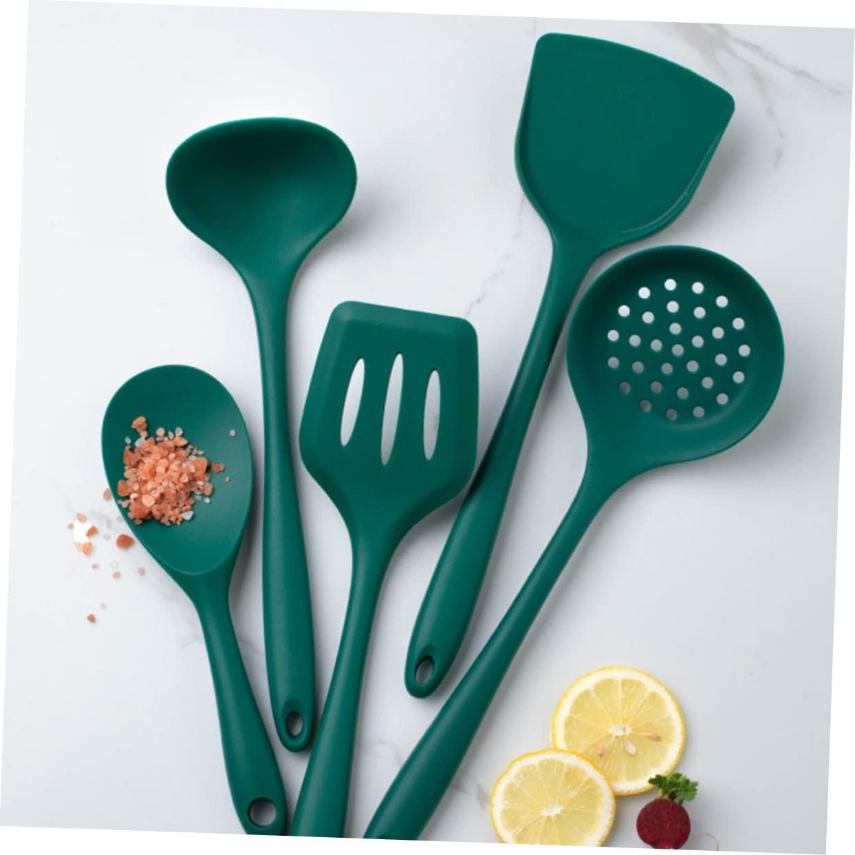LIFKOME - Durable Silicone Kitchen Utensils Set Spatula and Spoon Non-Stick Handle Spatula Restaurant Shovel Easy to Clean for Kitchen Use