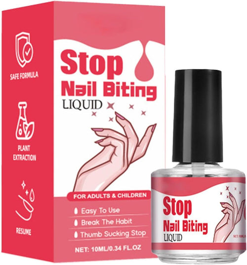 Anti Nail Biting Polish For Kids Adults, 10ML Nail Biting Treatments, Anti Bite Nail Polish, Thumb Sucking Stop, Bitter Taste, Safe Effective, Non-Glossy Invisible Coating for Nail Care
